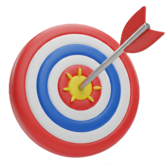 Target with arrow hitting bullseye to represent successful strategy.